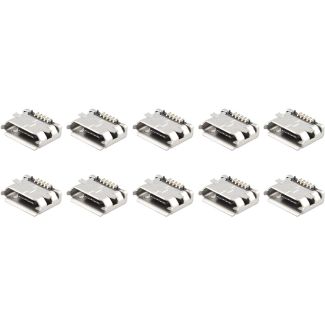 Puertos de carga tipo Micro USB 5 pines (Kit 10 piezas) (VARIOS MODELOS)
