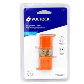 Adaptador 3 A 2 Naranja 2 Piezas Volteck