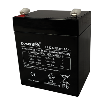 Bateria de plomo-ácido (USADA) 12V 5AH model: LP12-5.0 marca: powerBOX 
